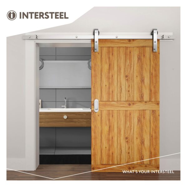 Intersteel Schuifdeursysteem Basic rvs geborsteld 2