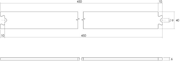 Intersteel Tussenrail 45 cm rvs geborsteld 1