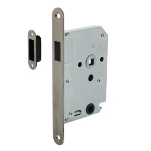 Intersteel Woningbouw magneet badkamertoilet slot 638mm voorplaat afgerond rvs
