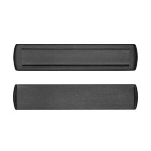 Briefplaat+tochtklep Curve Plus-ZWART